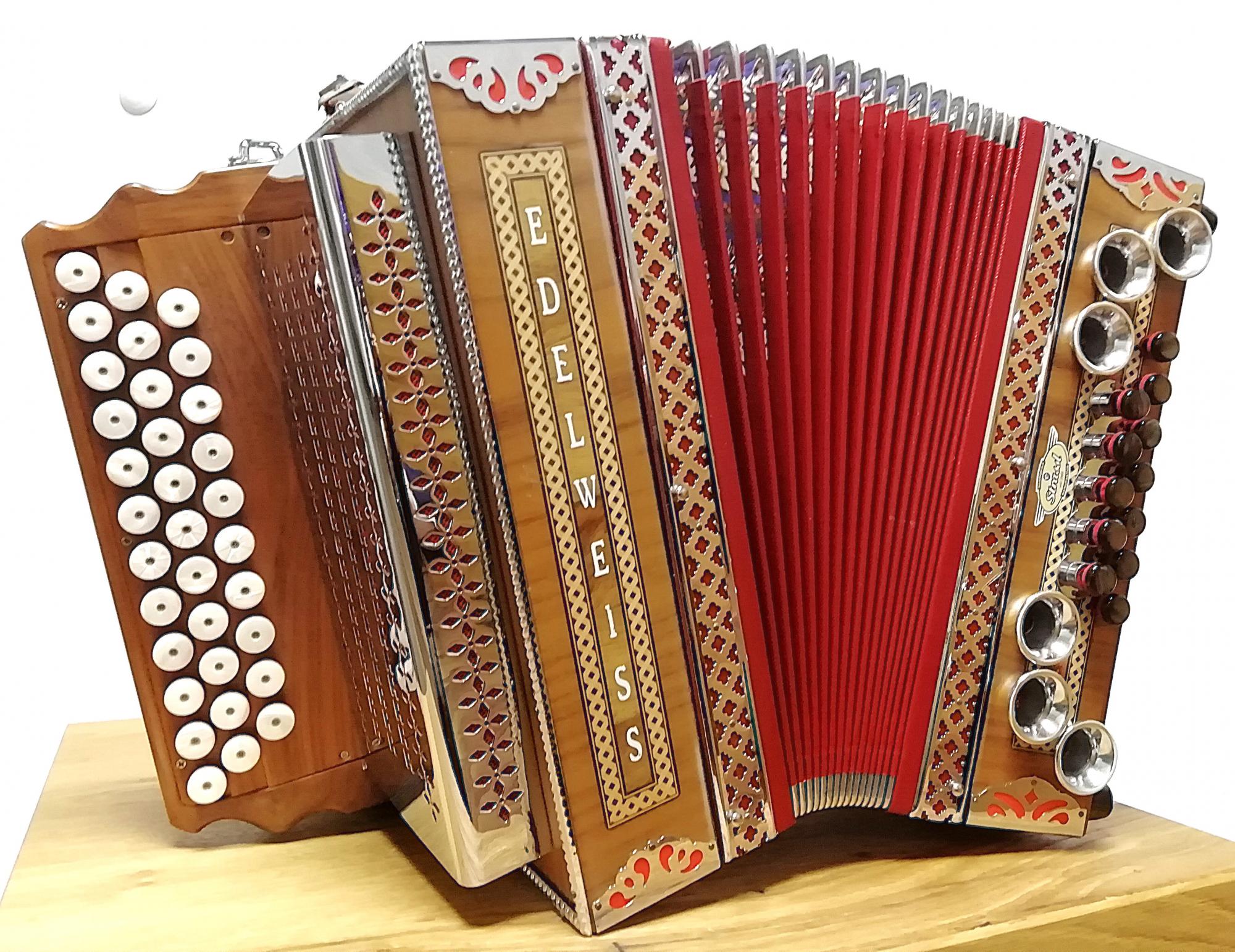 Edelweiß Nuss/rot G