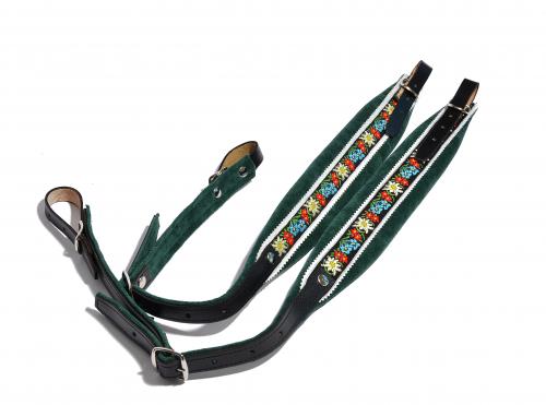 Riemen Blumen - kurz grün