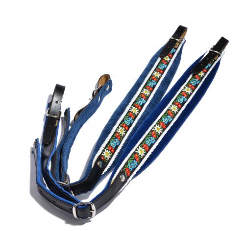 Riemen Blumen - lang blau