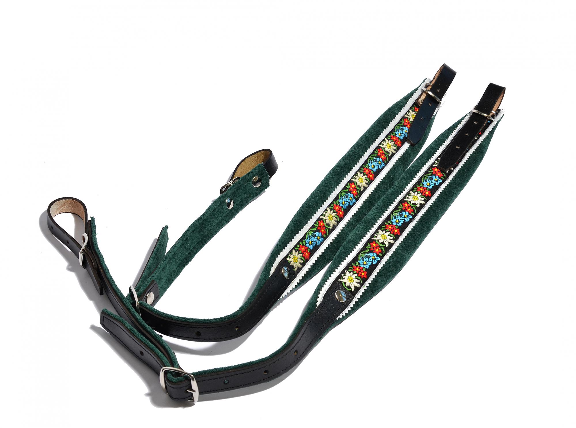 Riemen Blumen - lang grün