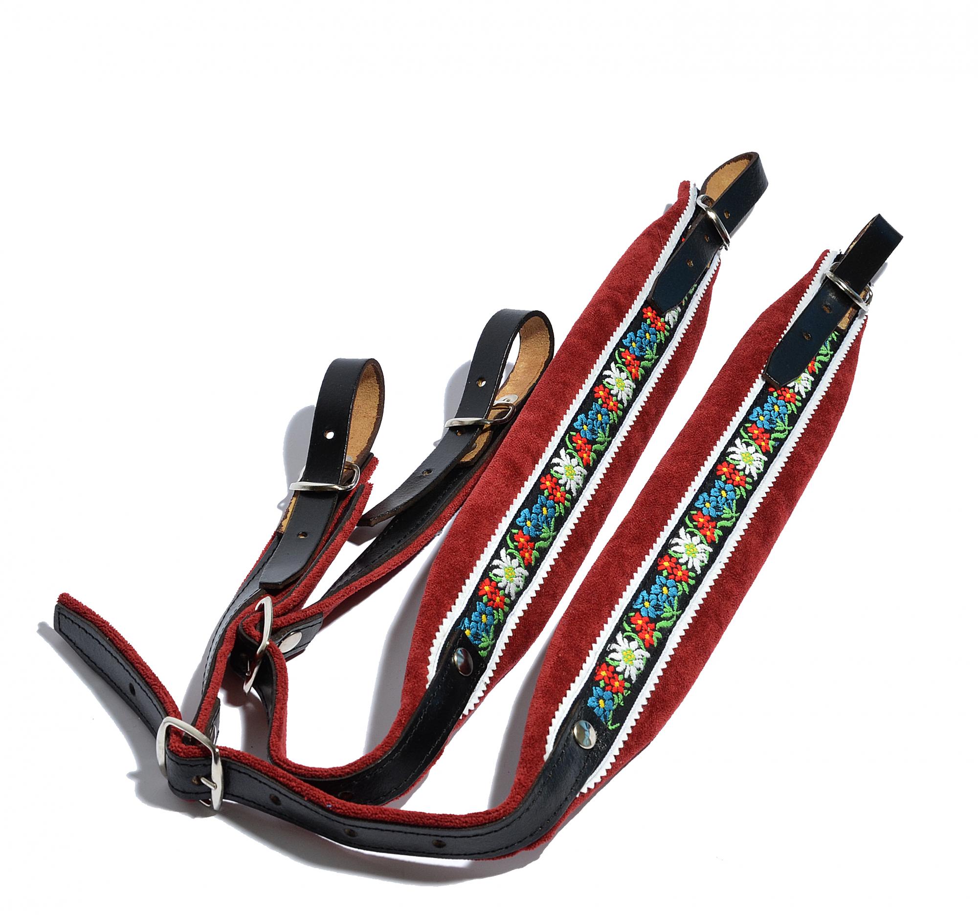 Riemen Blumen - lang rot